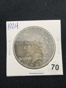 1924 Peace Silver Dollar Coin