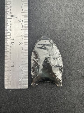 Obsidian Folsom Indian Artifact Arrowhead (1 of 4)