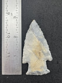 Knobbed Hardin Indian Artifact Arrowhead