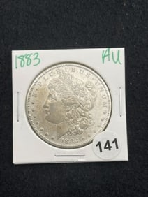 1883 AU Morgan Silver Dollar Coin