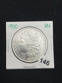 1900 AU Morgan Silver Dollar Coin