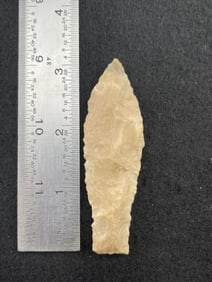 Hell Gap Indian Artifact Arrowhead