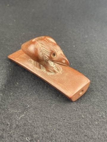 Bird Effigy Stone Pipe Indian Artifact Arrowhead (1 of 9)