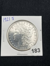 1921 S Morgan Silver Dollar Coin
