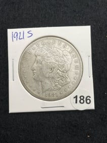 1921 S Morgan Silver Dollar Coin