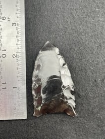 Obsidian Folsom Indian Artifact Arrowhead