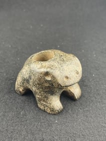 Frog Effigy Stone Pipe Indian Artifact Arrowhead