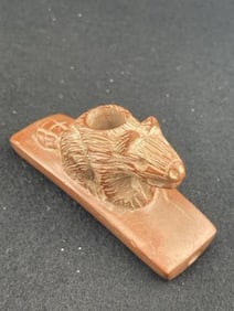 Beaver Effigy Stone Pipe Indian Artifact Arrowhead