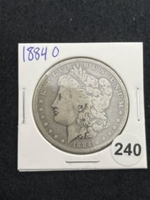 1884 O Morgan Silver Dollar Coin