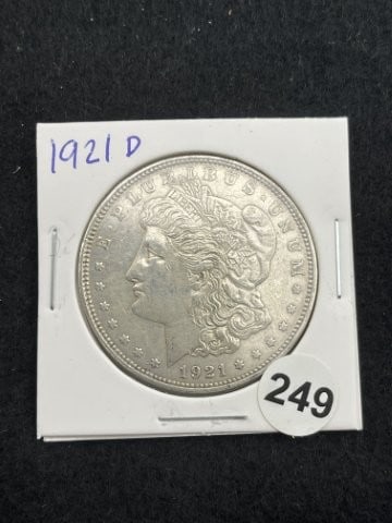 1921 D Morgan Silver Dollar Coin: KEY WORDS: INDIAN ARTIFACT ARTIFACTS ARROWHEAD ARROWHEADS NATIVE AMERICAN MISSISSIPPIAN QUAPAW CADDO POTTERY COINS MORGAN DOLLAR PEACE DOLLAR SILVER COINS. All coins have been Sigma tested for authent