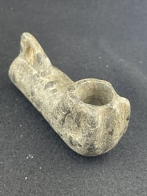 Hand Effigy Stone Pipe Indian Artifact Arrowhead