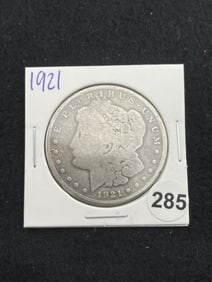 1921 Morgan Silver Dollar Coin