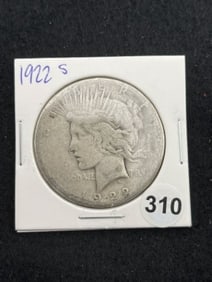 1922 S Peace Silver Dollar Coin