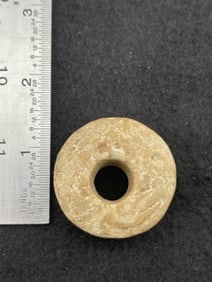 Engraved Stone Bead Indian Artifact Arrowhead