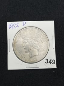 1922 D Peace Silver Dollar Coin