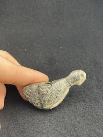 Miniature Bird Effigy Stone Pipe Indian Artifact Arrowhead