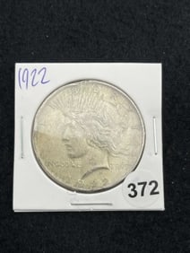 1922 Peace Silver Dollar Coin