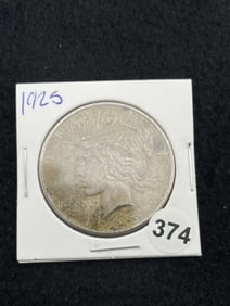 1925 Peace Silver Dollar Coin
