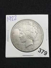 1922 Peace Silver Dollar Coin