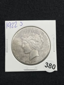 1922 S Peace Silver Dollar Coin