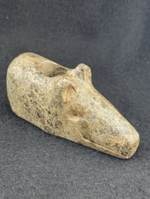 Bear Effigy Stone Pipe Indian Artifact Arrowhead