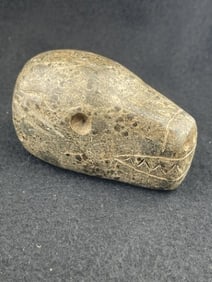Wolf Effigy Stone Pipe Indian Artifact Arrowhead