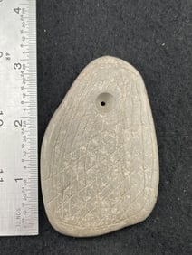 Engraved Pendant Indian Artifact Arrowhead