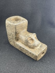 Bear Effigy Stone Pipe Indian Artifact Arrowhead