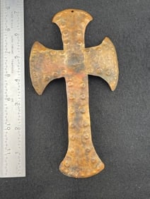 Hudson Bay Style Cross Trade Pendant Indian Artifact Arrowhead