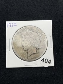 1922 Peace Silver Dollar Coin