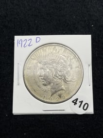 1922 D Peace Silver Dollar Coin