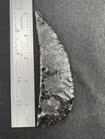 Obsidian Cornertang Indian Artifact Arrowhead