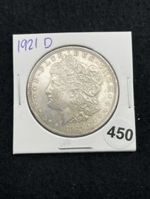 1921 D Morgan Silver Dollar Coin