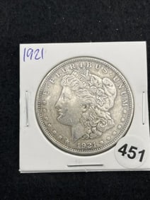 1921 Morgan Silver Dollar Coin