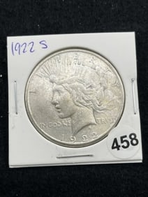 1922 S Peace Silver Dollar Coin