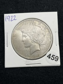 1922 Peace Silver Dollar Coin