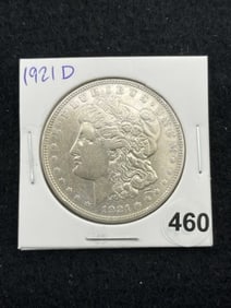 1921 D Morgan Silver Dollar Coin
