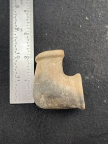 Pottery Pipe Indian Artifact Arrowhead
