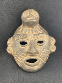 Pottery Face Effigy Indian Artifact Arrowhead