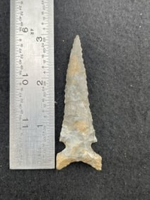 Dalton Indian Artifact Arrowhead