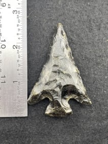 Obsidian Spear Head Indian Artifact Arrowhead