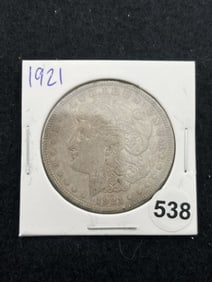 1921 Morgan Silver Dollar Coin
