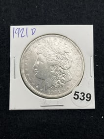 1921 D Morgan Silver Dollar Coin