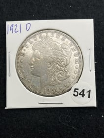 1921 D Morgan Silver Dollar Coin