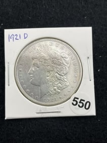 1921 D Morgan Silver Dollar Coin