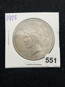 1922 Peace Silver Dollar Coin
