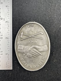 George Washington 1789 Peace Medal Indian Artifact Arrowhead