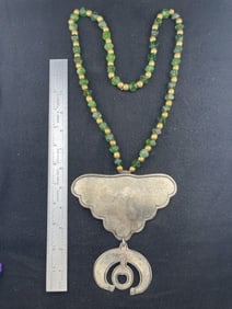 Hudson Bay Style Trade Necklace Stamped NA Indian Artifact Arrowhead