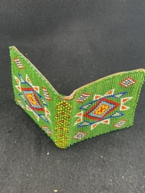 Beaded Billfold Indian Artifact Arrowhead