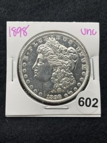 1898 UNC Morgan Silver Dollar Coin